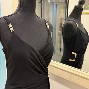 Black Asymmetrical Rhinestone Evening Gown — Elegant, Empowering & Timeless